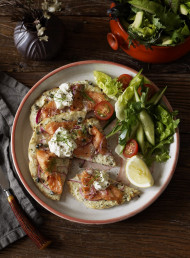 Smoked Salmon, Avocado and Caper Flatbreads