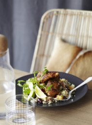 Cajun Fish with Orange and Black Olive Couscous