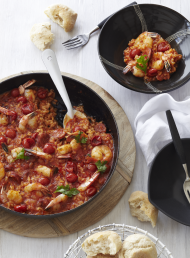 Spanish Rice with Chorizo and Prawns