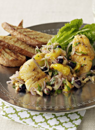 Salt Cod with Orange and Pine Nut Salad