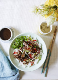 Sugar and Soy Glazed Steak and Rice