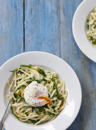 Linguine with Lemon, Parmesan and Soft Poached Eggs