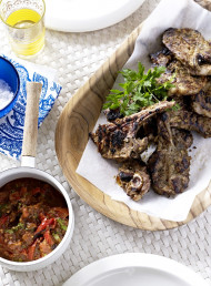 Lamb Shoulder Chops with Charred Tomato Relish
