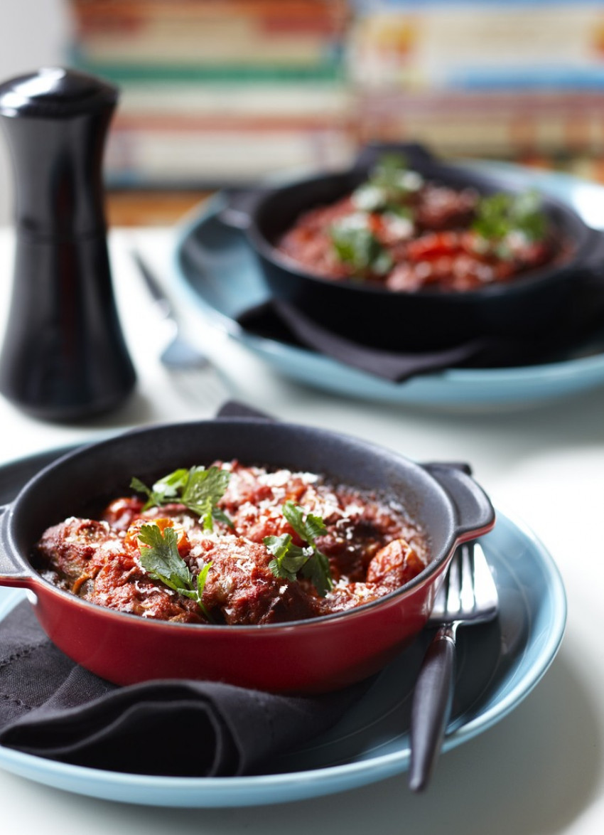 Beef Olives with Cherry Tomatoes