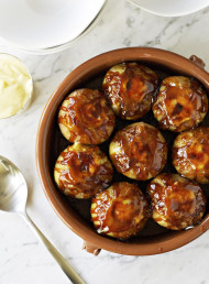 Baked Apples with Crema Catalana