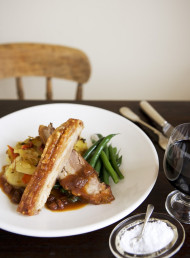 Roast Pork Belly with Quince Sauce