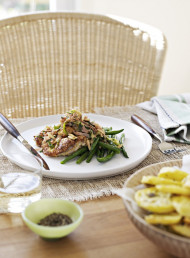 Chicken Scaloppine with Almonds, Ham and Sherry