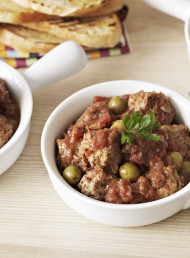 Meatballs with Tomato and Green Olive Sauce