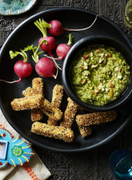 Coriander, Roasted Almond and Tomatillo Salsa 