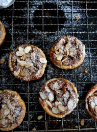 Coffee and Milk Chocolate Custard and Almond Tarts
