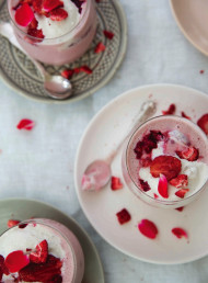 Strawberries and Cream Layered Shake