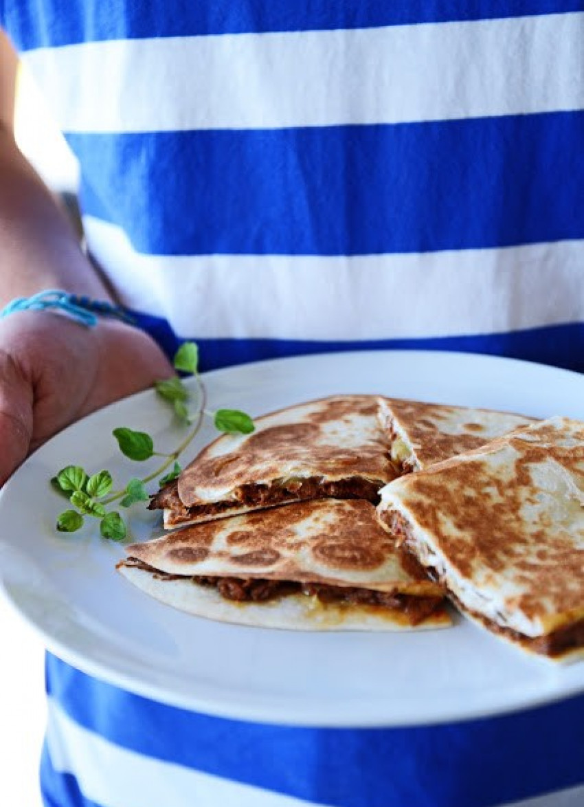 Breakfast Barbecue Quesadillas