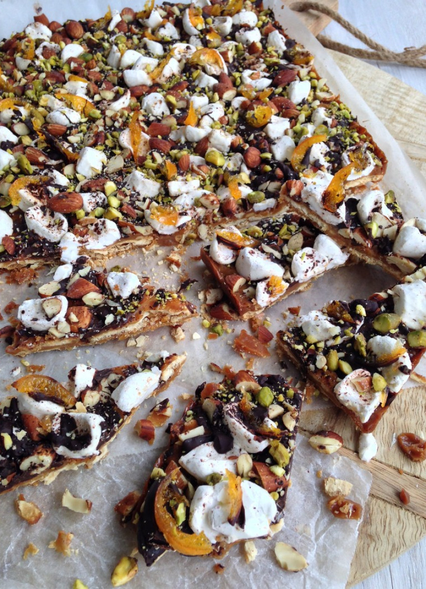 Salted Caramel, Peanut Butter and Rocky Road Crackers