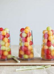 Melon with Lemongrass Syrup