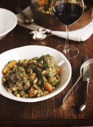 Navarin of Lamb with White Beans and Green Olives