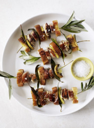 Tuscan Chicken and Sausage Spiedini