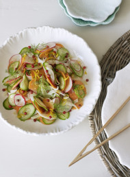 Quick Pickles with Pink Peppercorns