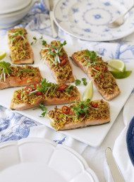 Baked Salmon with Coconut, Chilli and Ginger