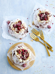Chocolate, Almond and Raspberry Pavlovas