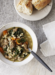Pork, Pearl Barley and Silver Beet Soup