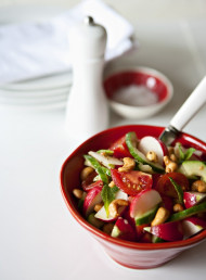 Radish, Tomato and Cashew Nut Salad