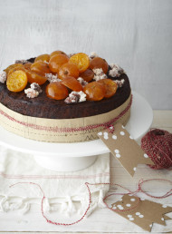 Boozy Fruits and Spiced Chocolate Christmas Cake
