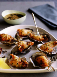 Tempura Oysters with Ginger and Mirin Dipping Sauce
