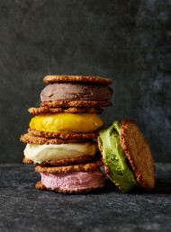 Hazelnut and Coconut Macaroon Ice Cream Sandwiches