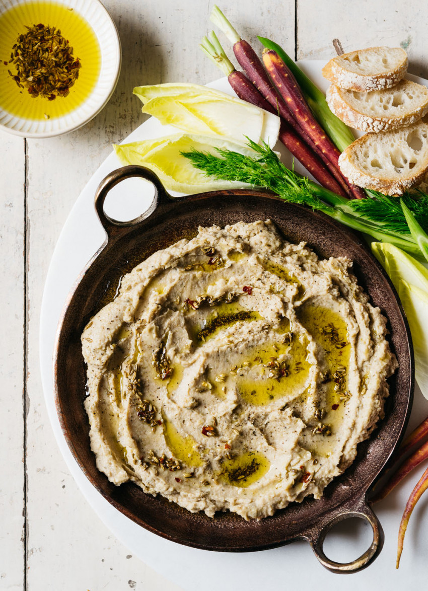 Scorched Eggplant, Tuna and White Bean Dip