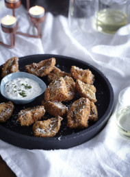 Tarragon and Parmesan Crumbed Portobello Mushrooms