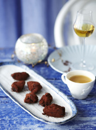 Salted Caramel, Whiskey and Dark Chocolate Truffles