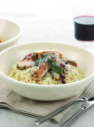 Lemon and Sage Risotto with Herb Roasted Chicken