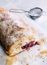 Cherry, Lemon and Ricotta Strudel