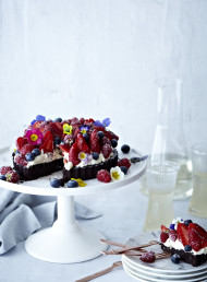 Chocolate Frangipane Tart with Berries
