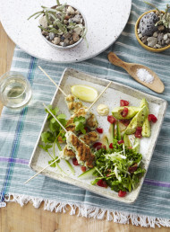 Lemongrass and White Fish Kofta with Asian Green Salad
