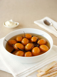 Poached Golden Tamarillos