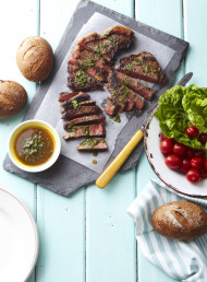 Barbecued Rump Steak with Chimichurri Sauce