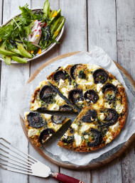 Mushroom, Silverbeet and Feta Frittata