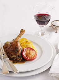 Braised Duck with Calvados and Apples