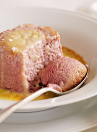 Twice Baked Raspberry and Lime Souffles