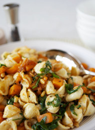 Orecchiette with Pumpkin, Pine Nut and Rocket Sauce