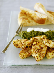 Aromatic Fish with Rocket and Walnut Sauce