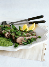 Aromatic Leg of Lamb with Herbed Skordalia