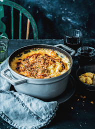 Baked Creamed Corn and Bacon Gnocchi