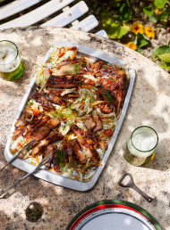 Korean Chilli Pork Steaks with Quick Pickles