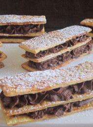 Caramelised Peanut and Chocolate Napoleons