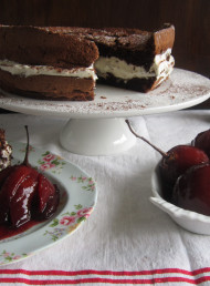 Flourless Chocolate Torte with Poached Tamarillos