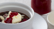 Molten Chocolate, Hazelnut and Raspberry Puddings (GF)