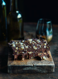 Dark Chocolate, Whiskey, Sultana and Ginger Fudge