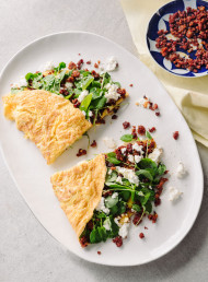 Chorizo, Watercress and Goat's Cheese Omelette